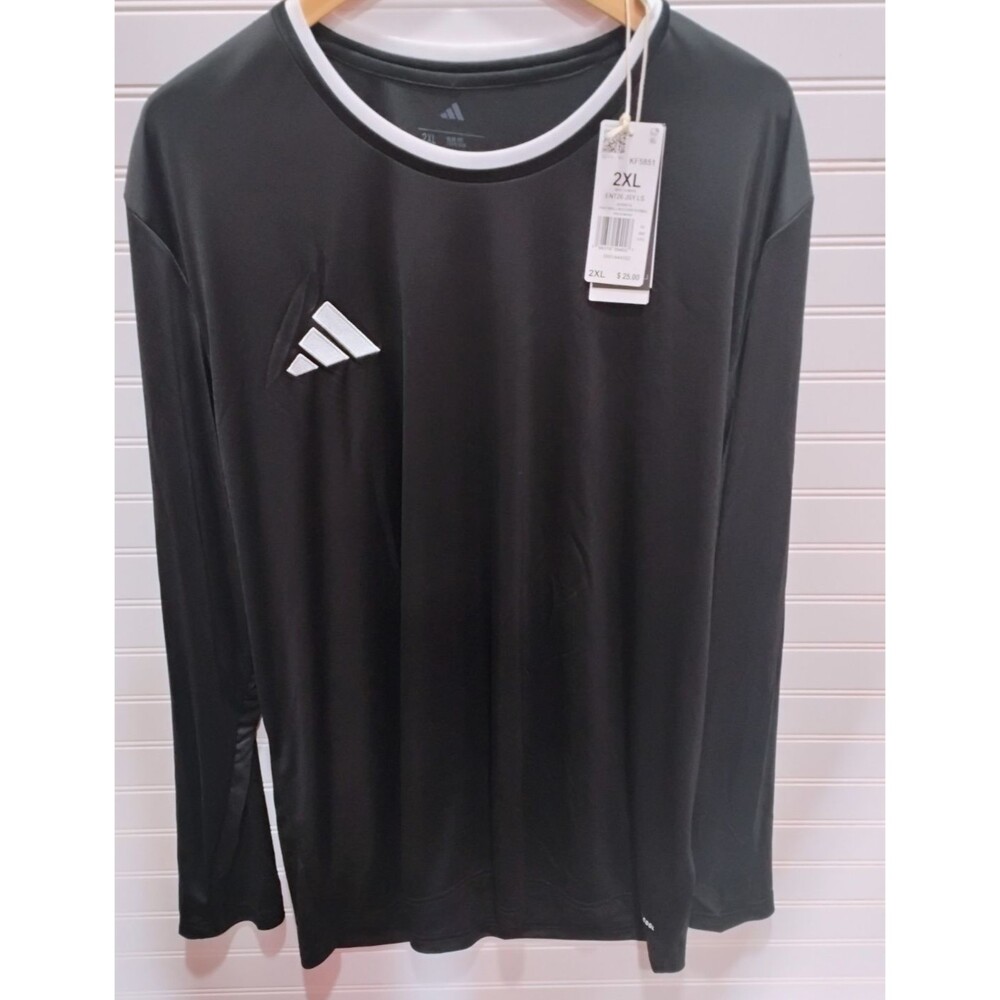 Adidas Entrada 26 Jersey Men's Size 2XL Black White Football Soccer Jersey NWT